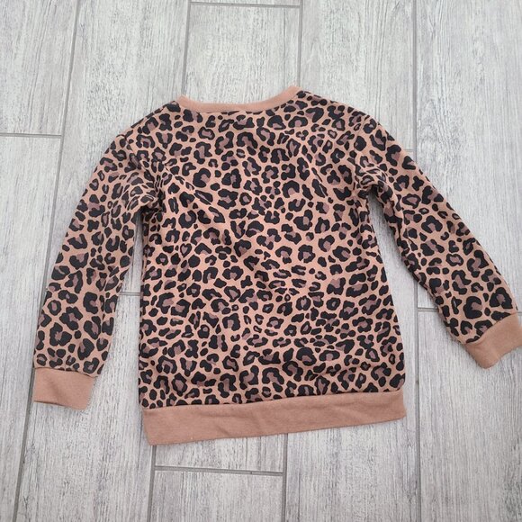 Nike Toddler Girls Leopard Print Crewneck Sweatshirt Brown Size 3T - Picture 6 of 9